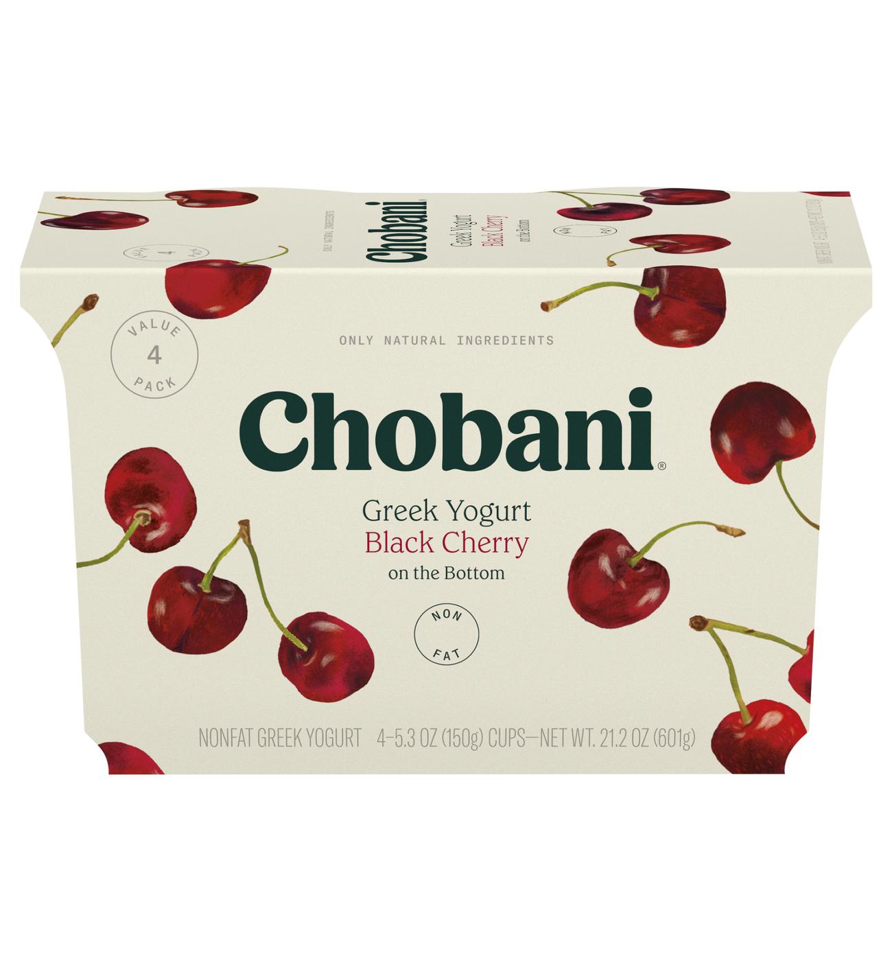 Chobani Non-Fat Black Cherry on the Bottom Greek Yogurt; image 1 of 4