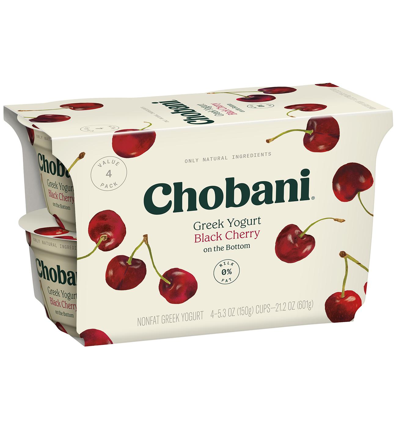 Chobani Non-Fat Black Cherry on the Bottom Greek Yogurt; image 2 of 4