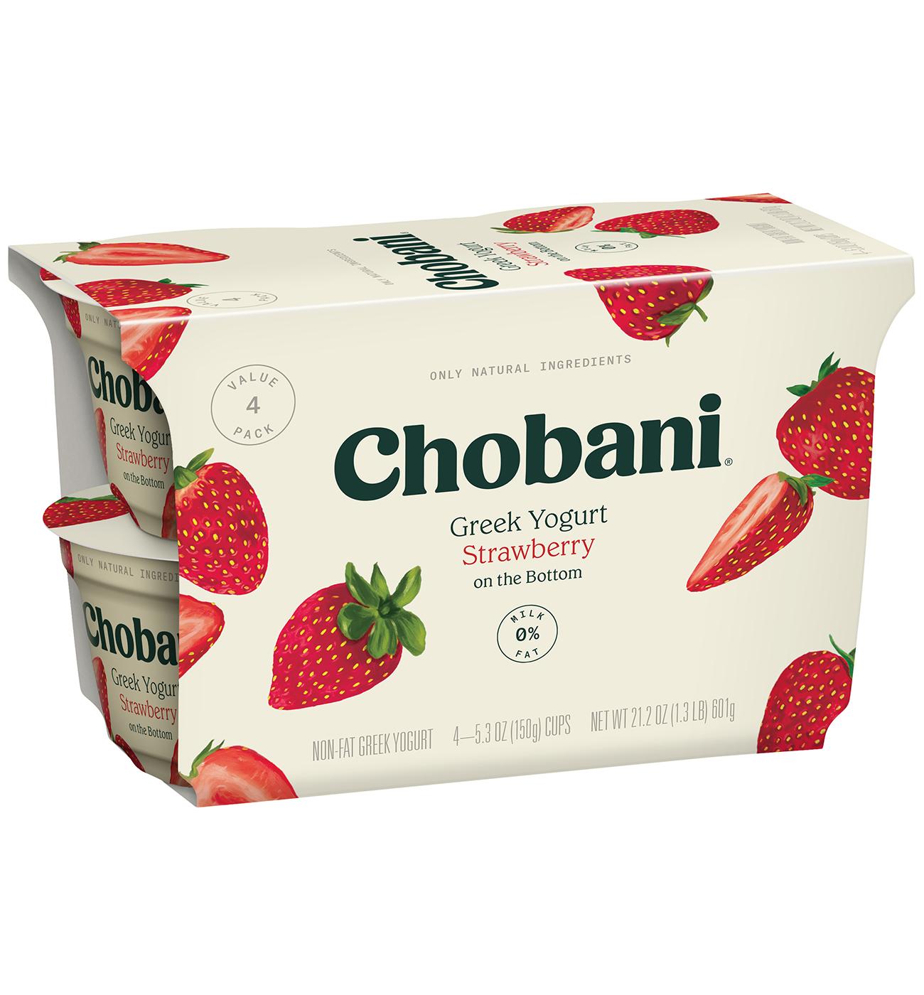 Chobani Non-Fat Strawberry on the Bottom Greek Yogurt; image 5 of 5