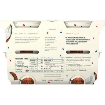 Chobani Low-Fat Coconut Blended Greek Yogurt