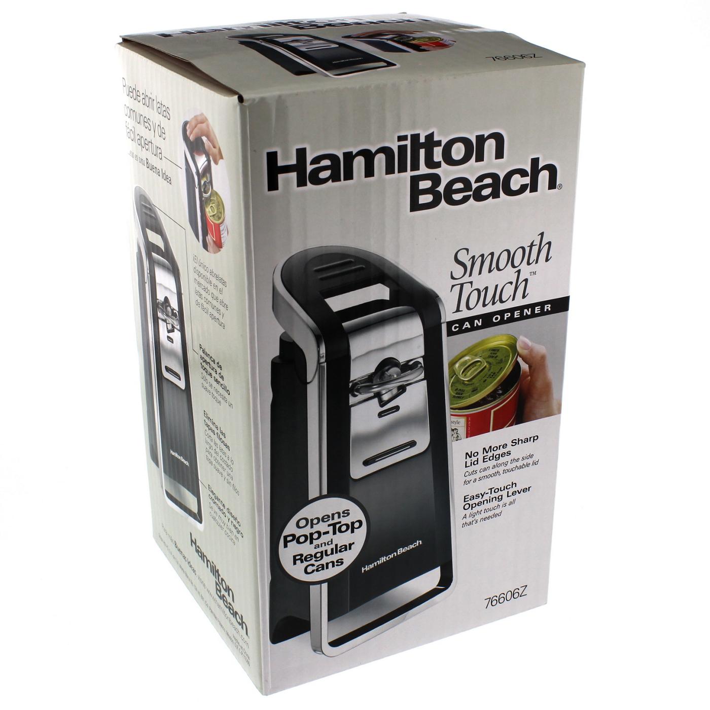 Hamilton Beach 76606Z Smooth Touch Can Opener, Black and Chrome