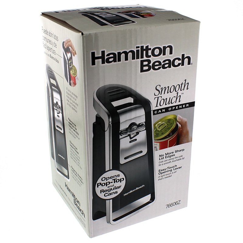 Free Shipping New Hamilton Beach Smooth Touch Can Opener Black and Chrome 