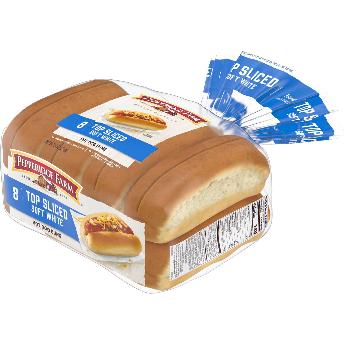 Pepperidge Farm Top Sliced White Hot Dog Buns; image 6 of 9