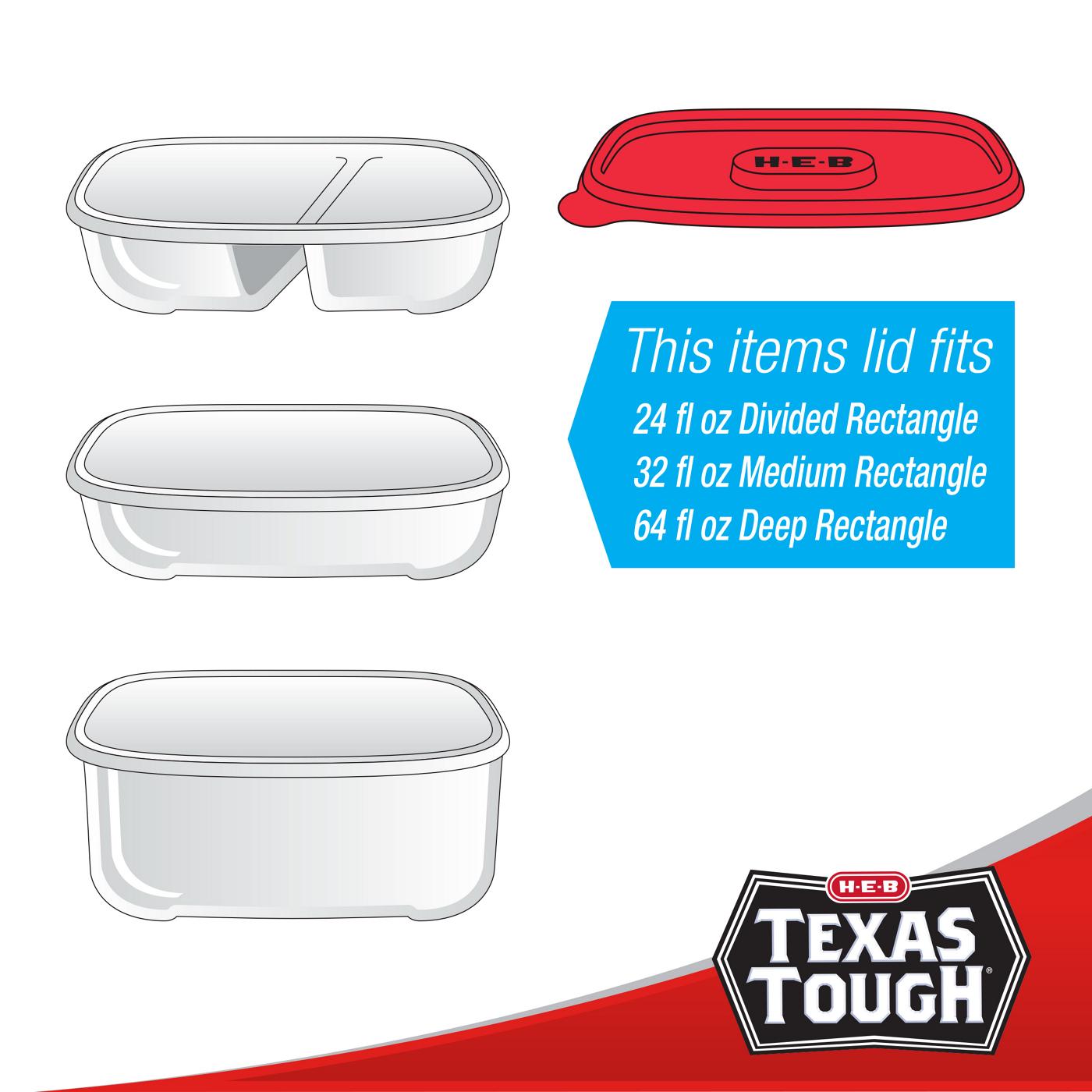H-E-B Texas Tough The Great Divide Food Storage Containers & Lids; image 5 of 6