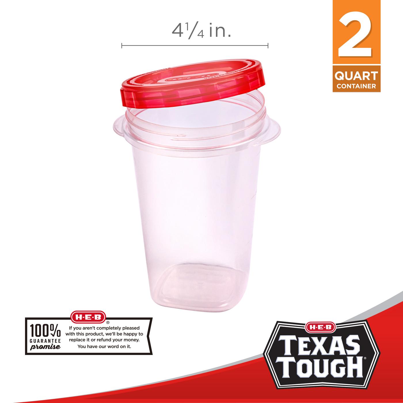 H-E-B Texas Tough EZ-Twist Food Storage Containers & Lids, 2 pk; image 6 of 6