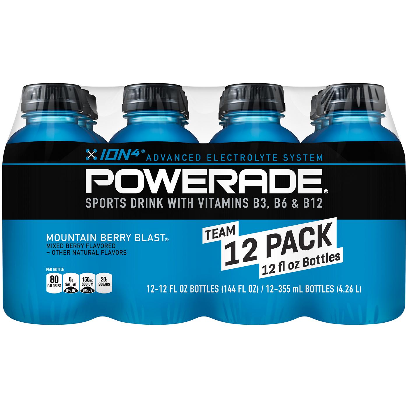 Powerade Ion4 Mountain Berry Blast 12 pk Bottles; image 1 of 2