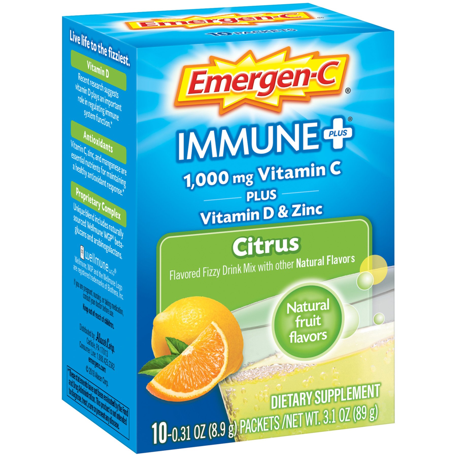 EmergenC Immune+ Citrus Fizzy Drink Mix Shop Vitamins AZ at HEB