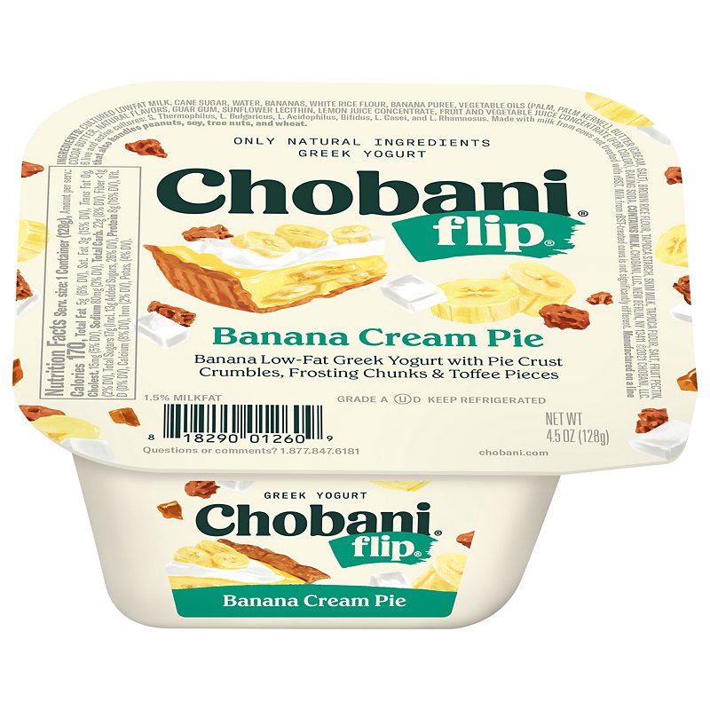 Chobani Flip Low-Fat Banana Cream Pie Greek Yogurt - Shop Yogurt at H-E-B