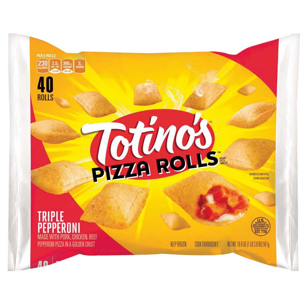 Totino's Pizza Rolls Triple Pepperoni Pizza Snacks Shop Entrees