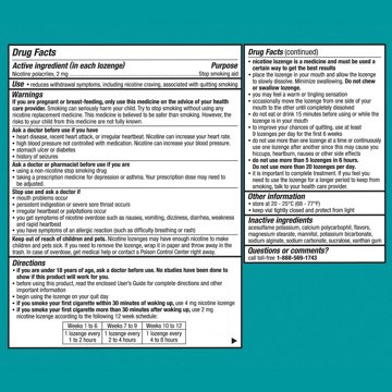 Nicorette Mini Nicotine Lozenges, 2 mg, Mint, 20 ct