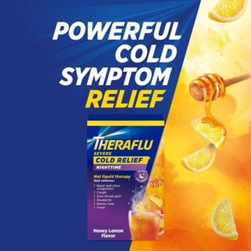 Theraflu Nighttime Severe Cold Relief Honey Lemon Flavor Powder
