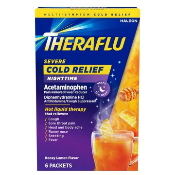 Theraflu Nighttime Severe Cold Relief Honey Lemon Flavor Powder