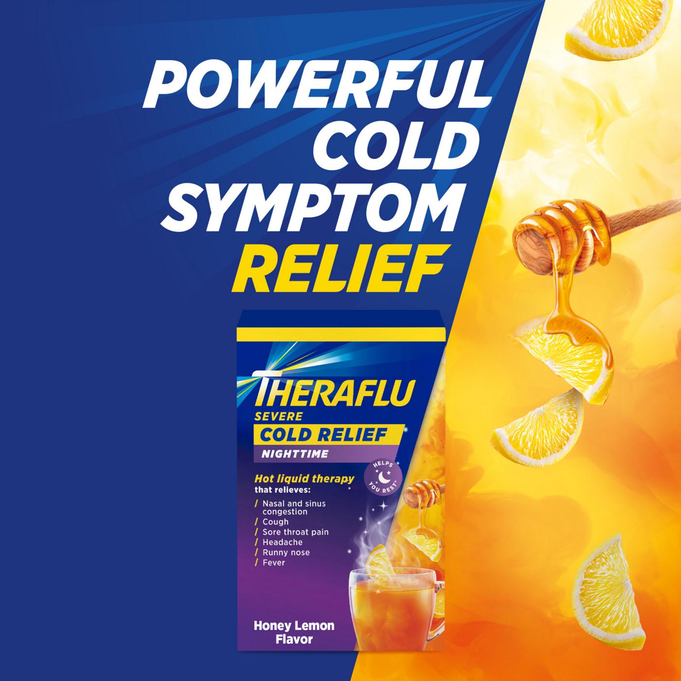 Theraflu Nighttime Severe Cold Relief Packets - Honey Lemon; image 8 of 8