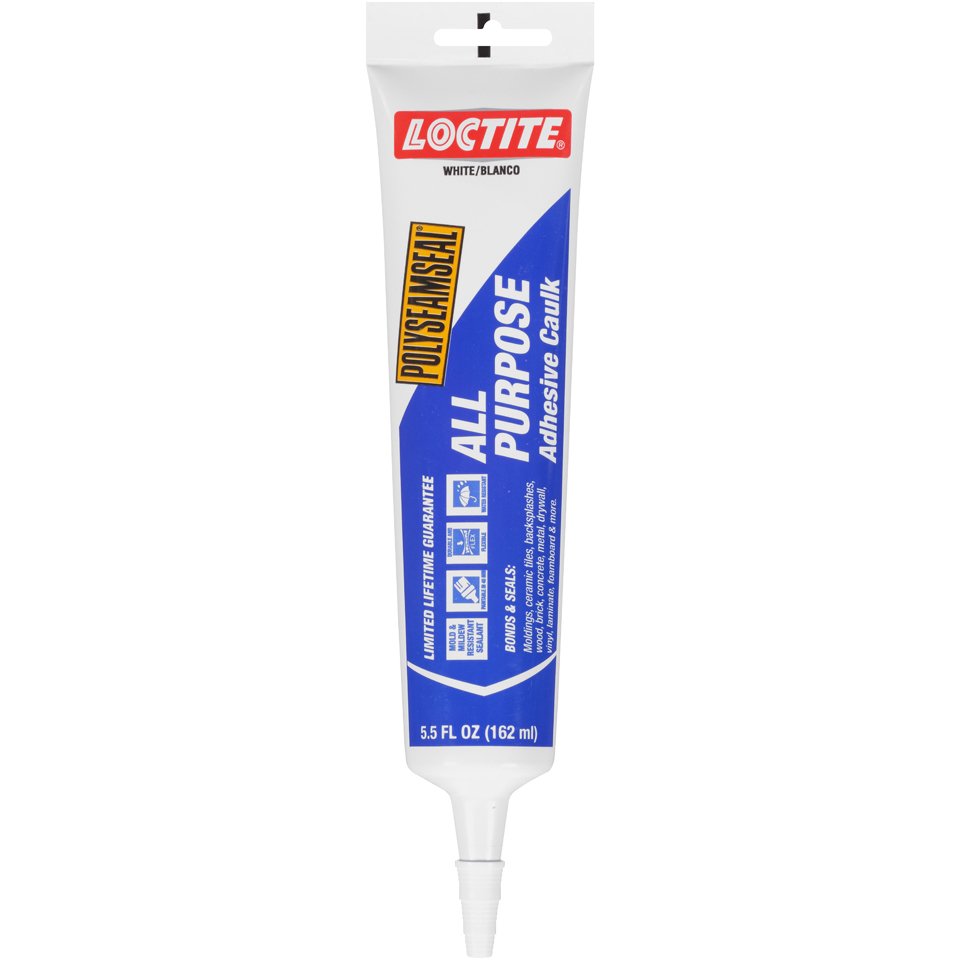 Loctite 2 in 1 Seal & Bond All Purpose Caulk, White Shop Adhesives