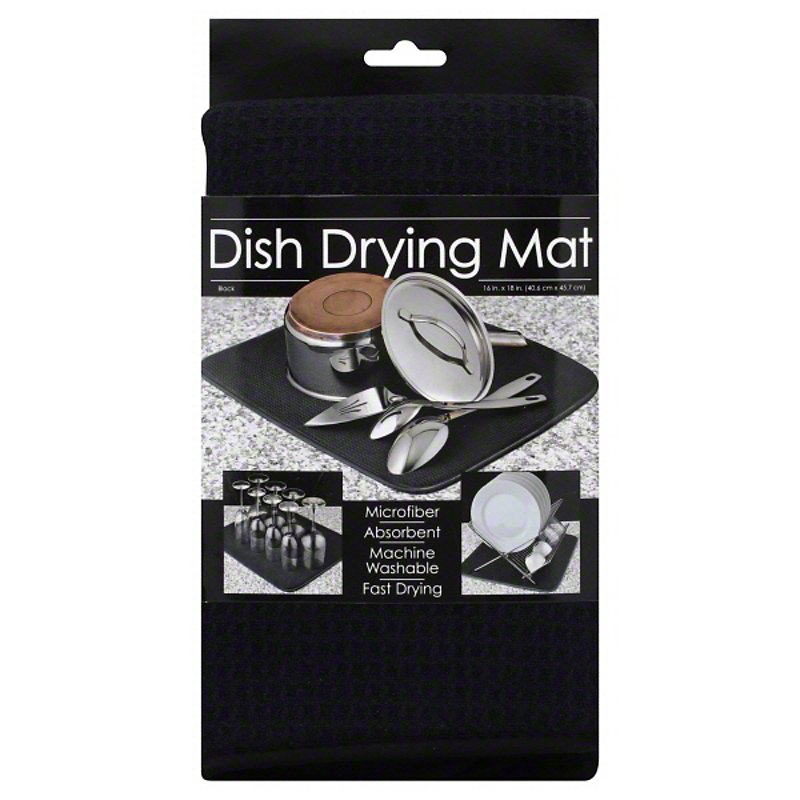 Schroeder & Tremayne Black Dish Drying Mat - Shop Kitchen & Dining