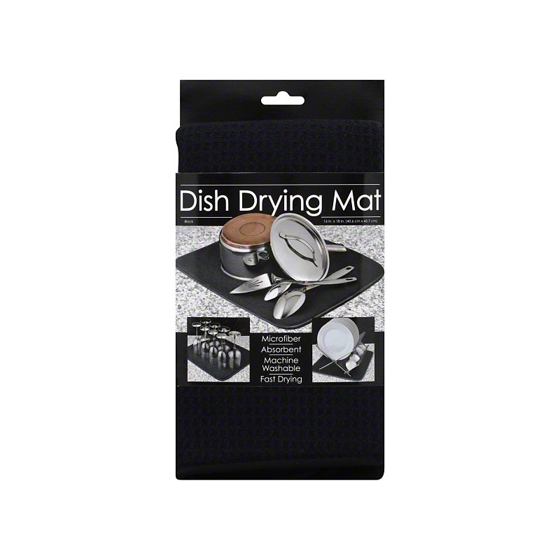 Black Dish Drying Mat