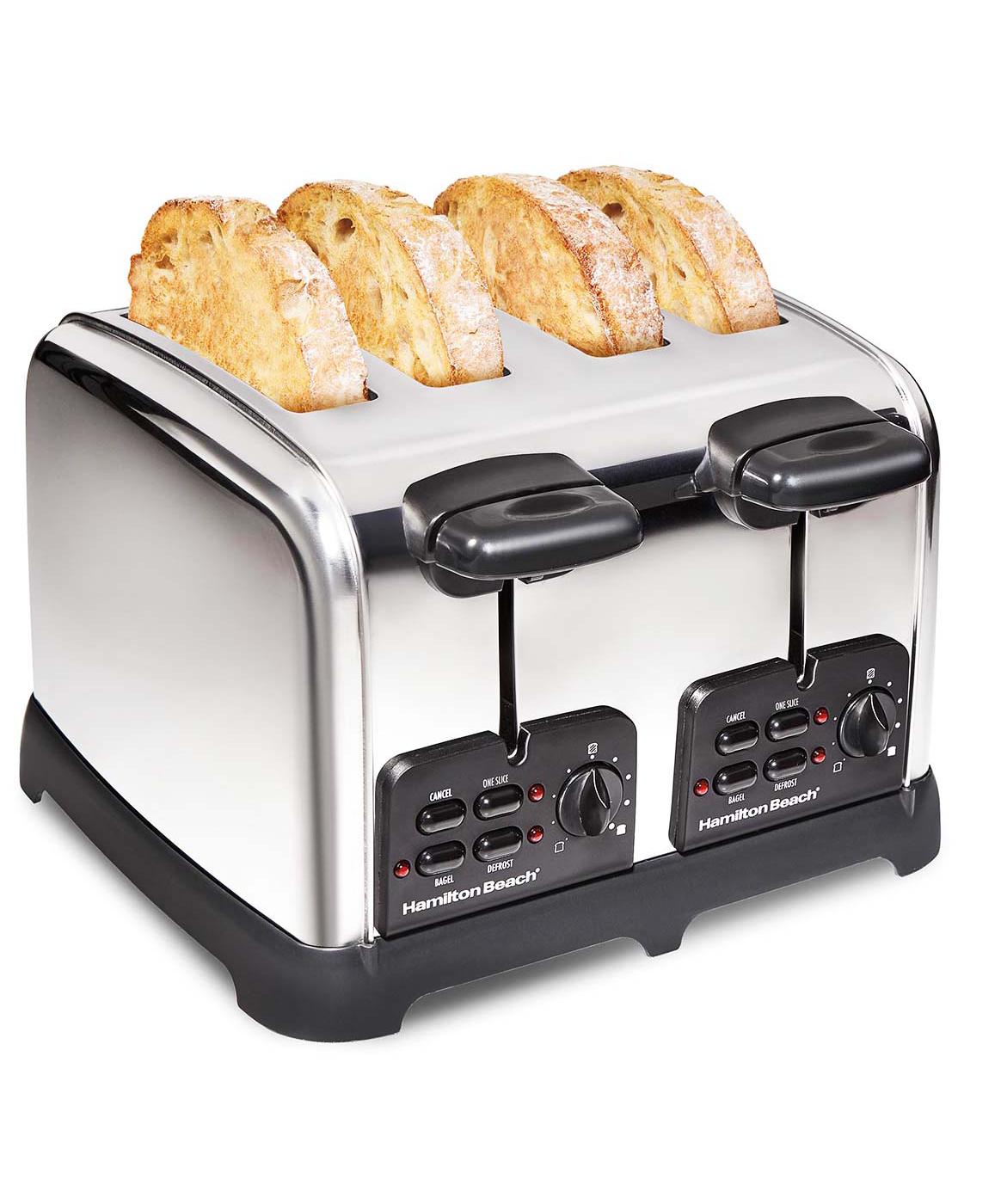 Hamilton Beach Classic 4 Slice Toaster - Stainless Steel; image 3 of 4
