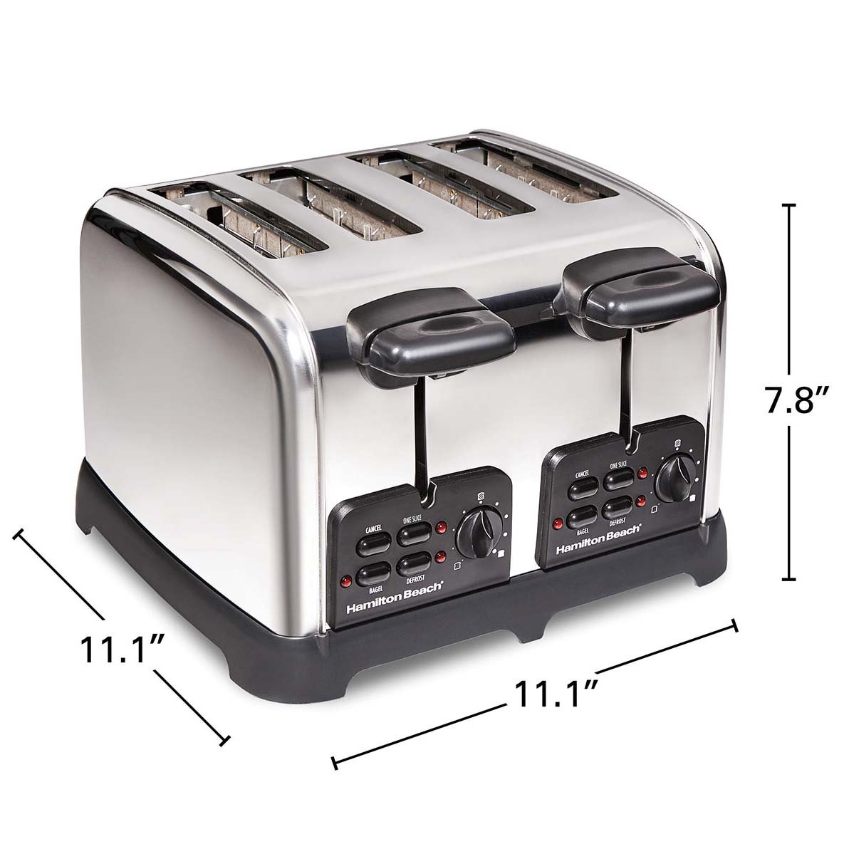 our goods 4 Slice Toaster - Stainless Steel - Shop Toasters at H-E-B