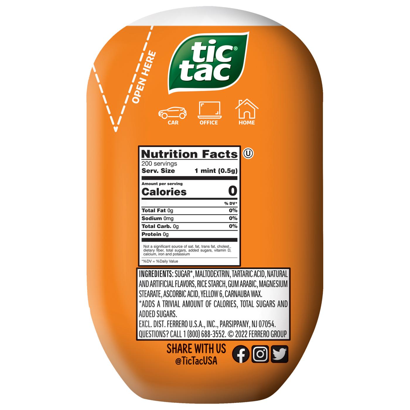 Tic Tac Orange Mints; image 6 of 6