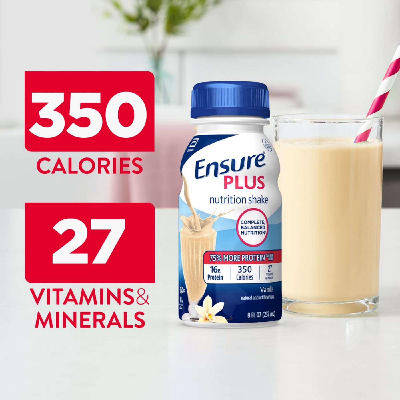 Ensure Plus Nutrition Shakes 16 pk Bottles - Vanilla; image 6 of 9