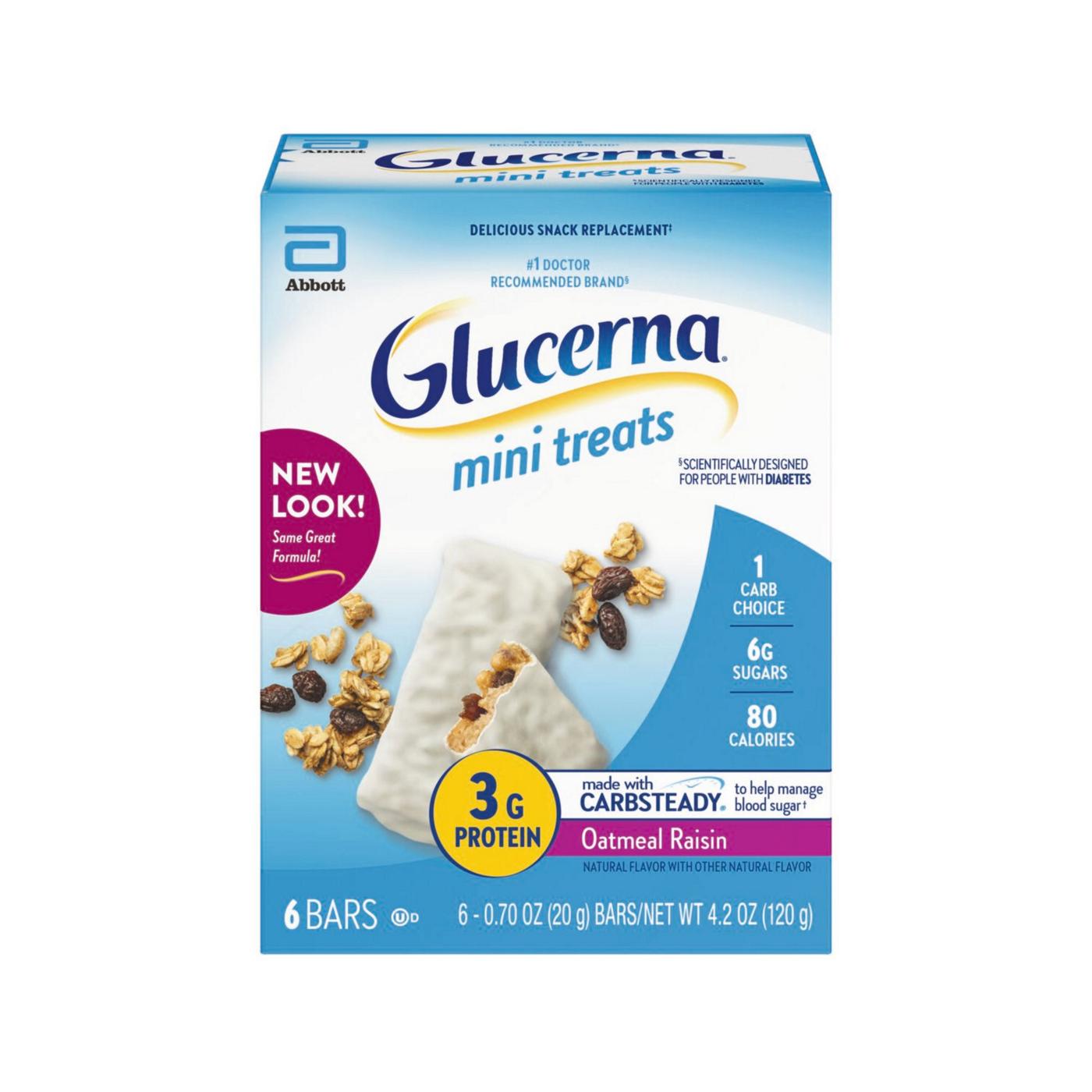 Glucerna Mini Treats, Diabetic Snack Replacement to Support Blood Sugar Management, Oatmeal Raisin; image 3 of 9