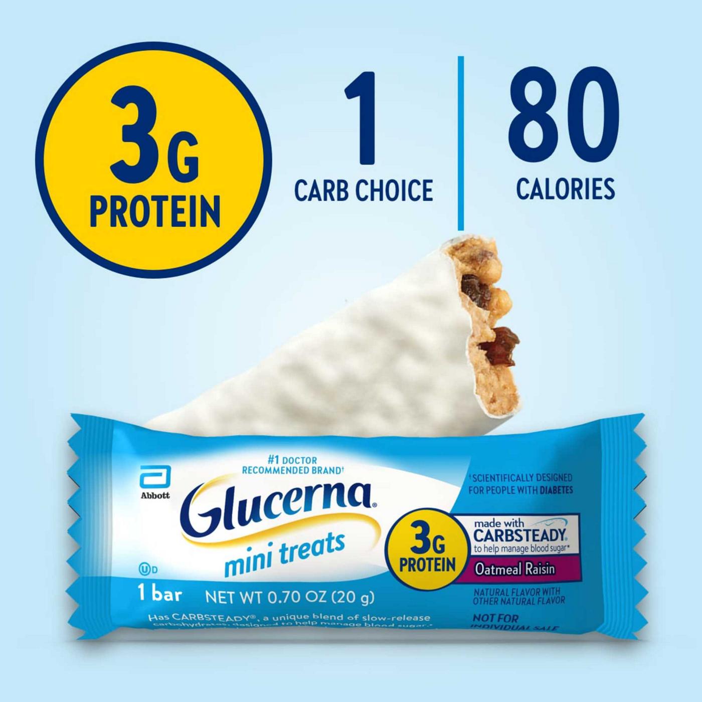 Glucerna Mini Treats, Diabetic Snack Replacement to Support Blood Sugar Management, Oatmeal Raisin; image 7 of 9