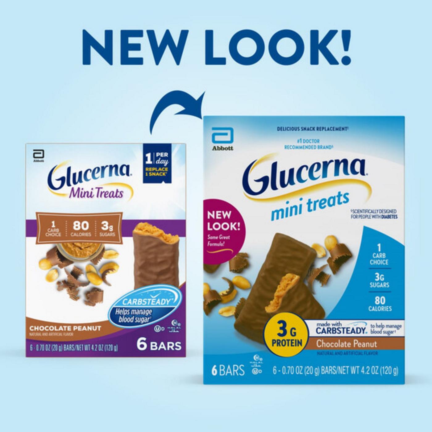 Glucerna Mini Treats, Diabetic Snack Replacement to Support Blood Sugar Management, Chocolate Peanut; image 2 of 8