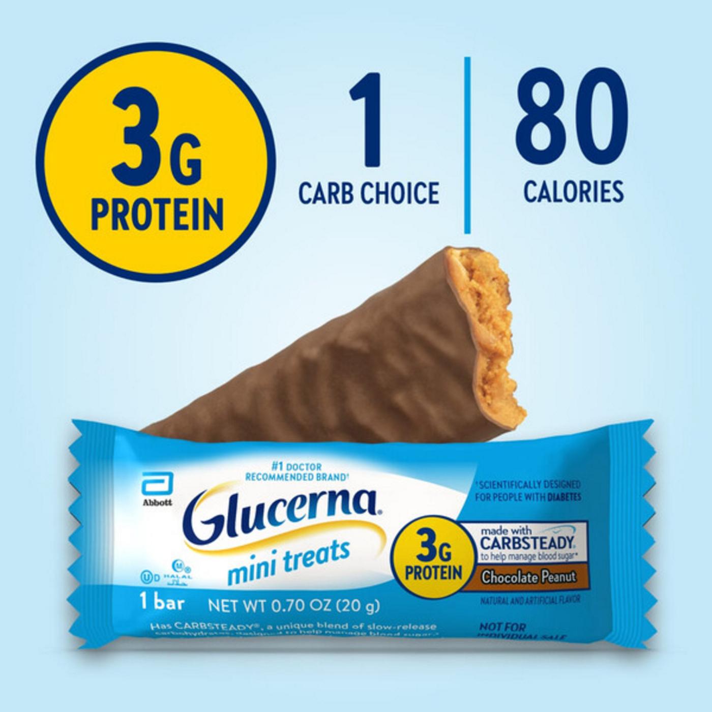 Glucerna Mini Treats, Diabetic Snack Replacement to Support Blood Sugar Management, Chocolate Peanut; image 4 of 8