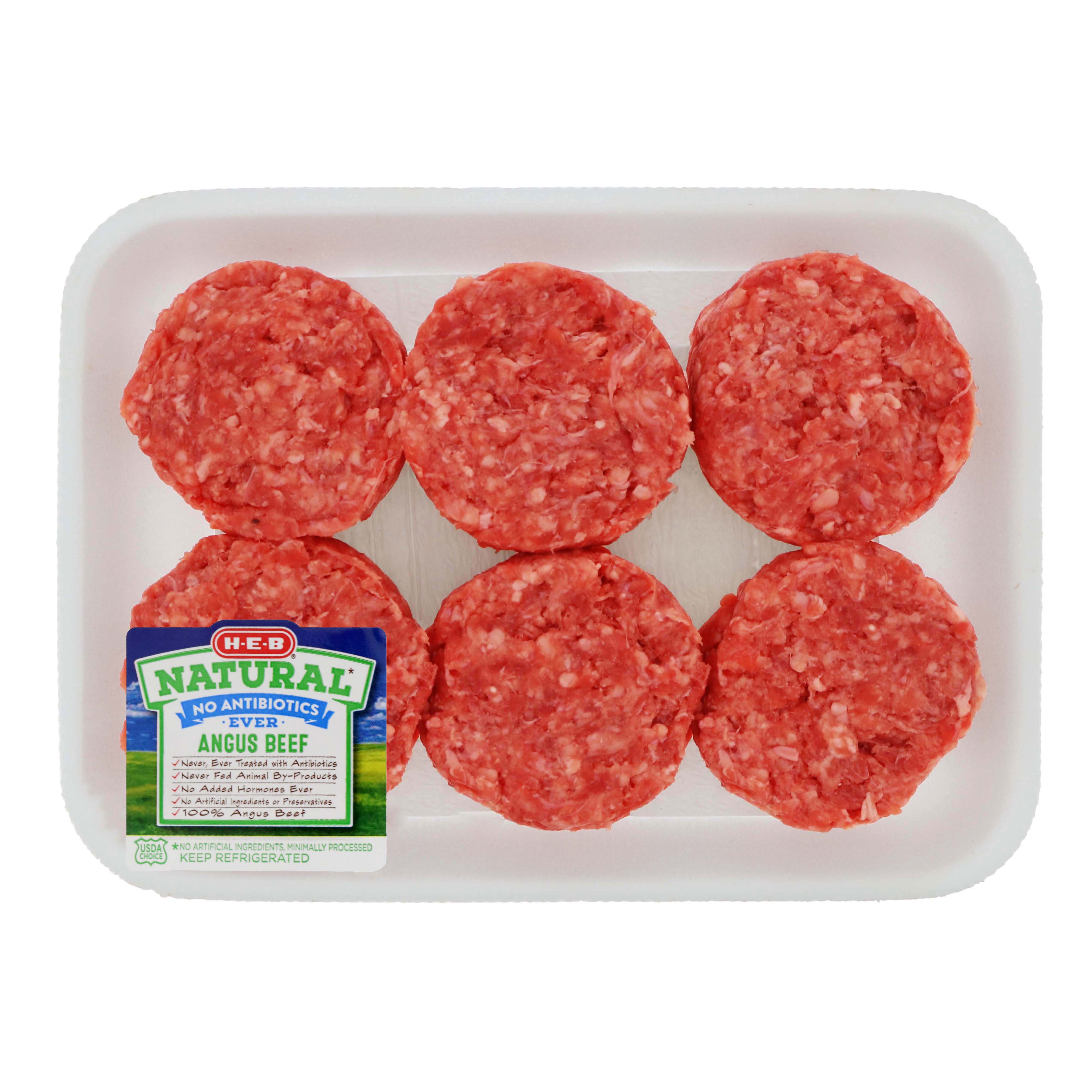 HEB Natural Ground Beef Slider 85 Lean Shop Beef at HEB