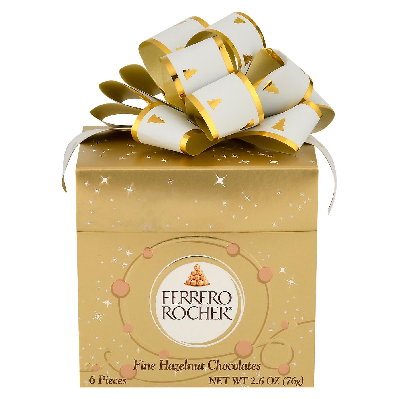 Ferrero Rocher Fine Hazelnut Chocolates Christmas Gift Cube, 6 pc; image 1 of 2