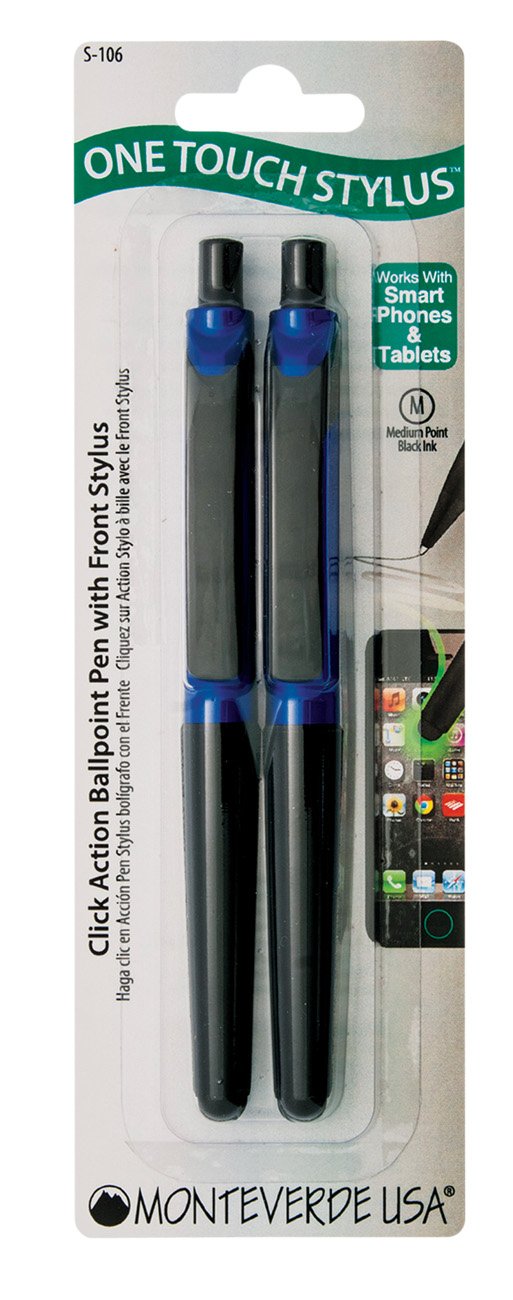 Monteverde S-106 Kugelschreiber 12er Pack – Magenta, Mit Stylus & Softgriff