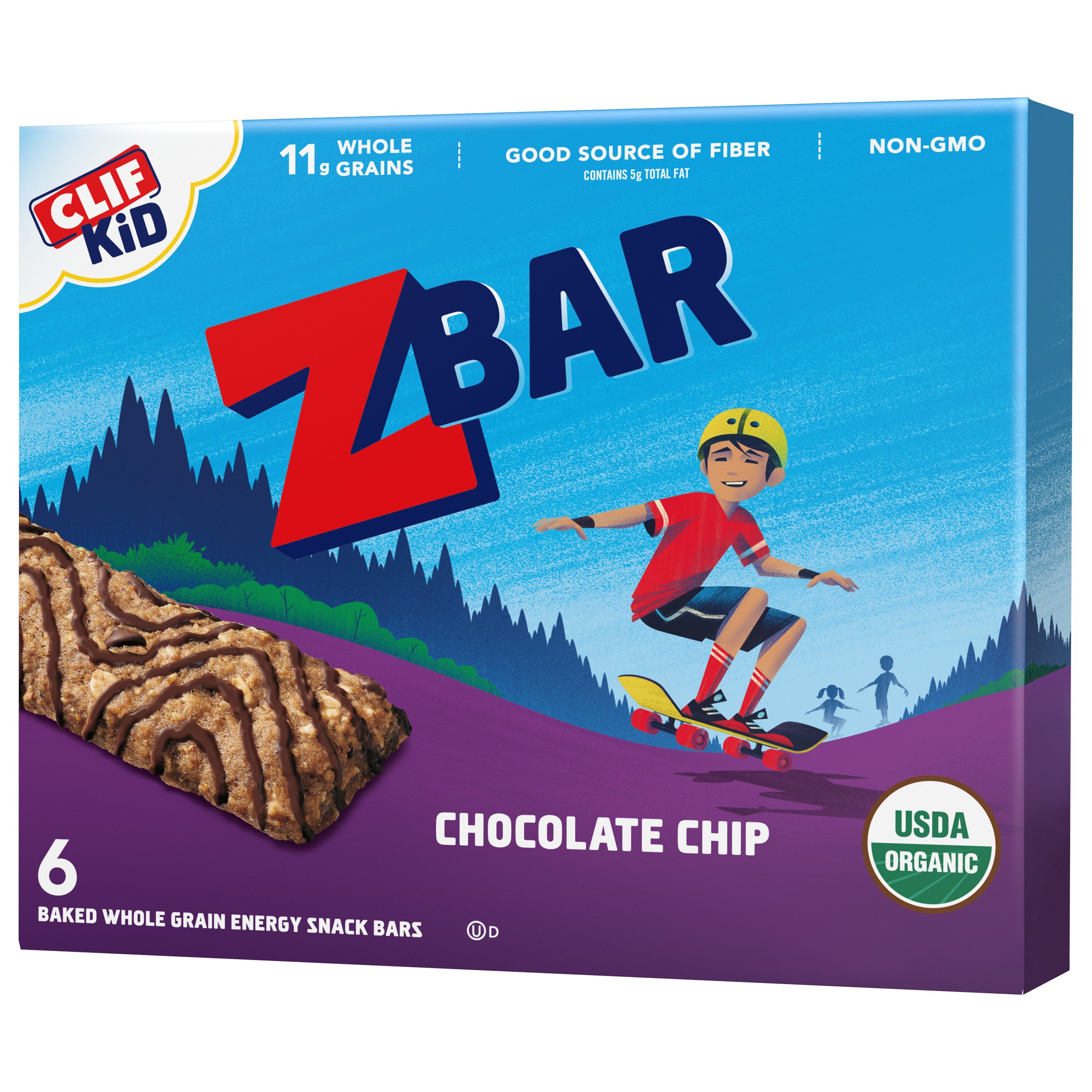 Zbar® Chocolate Chip Energy Snack Bars, 6 count, Clif Bar