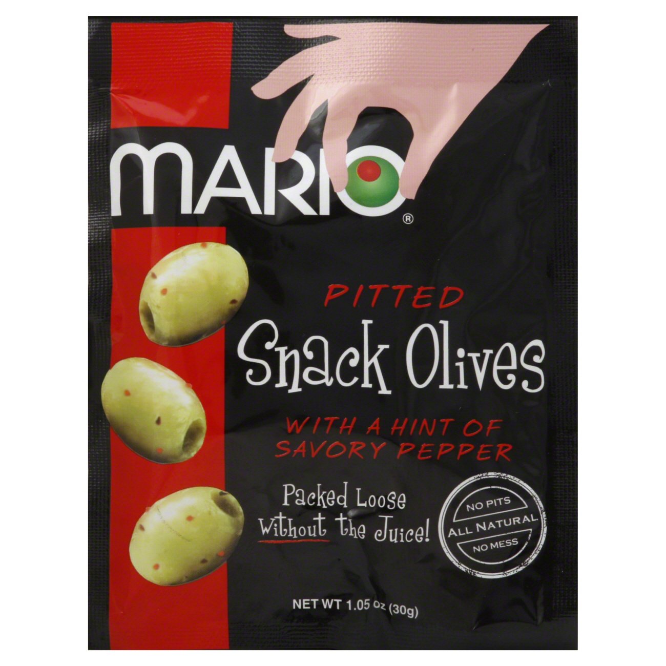 Mario Pitted Snack Olives with a Hint of Savory Pepper Shop