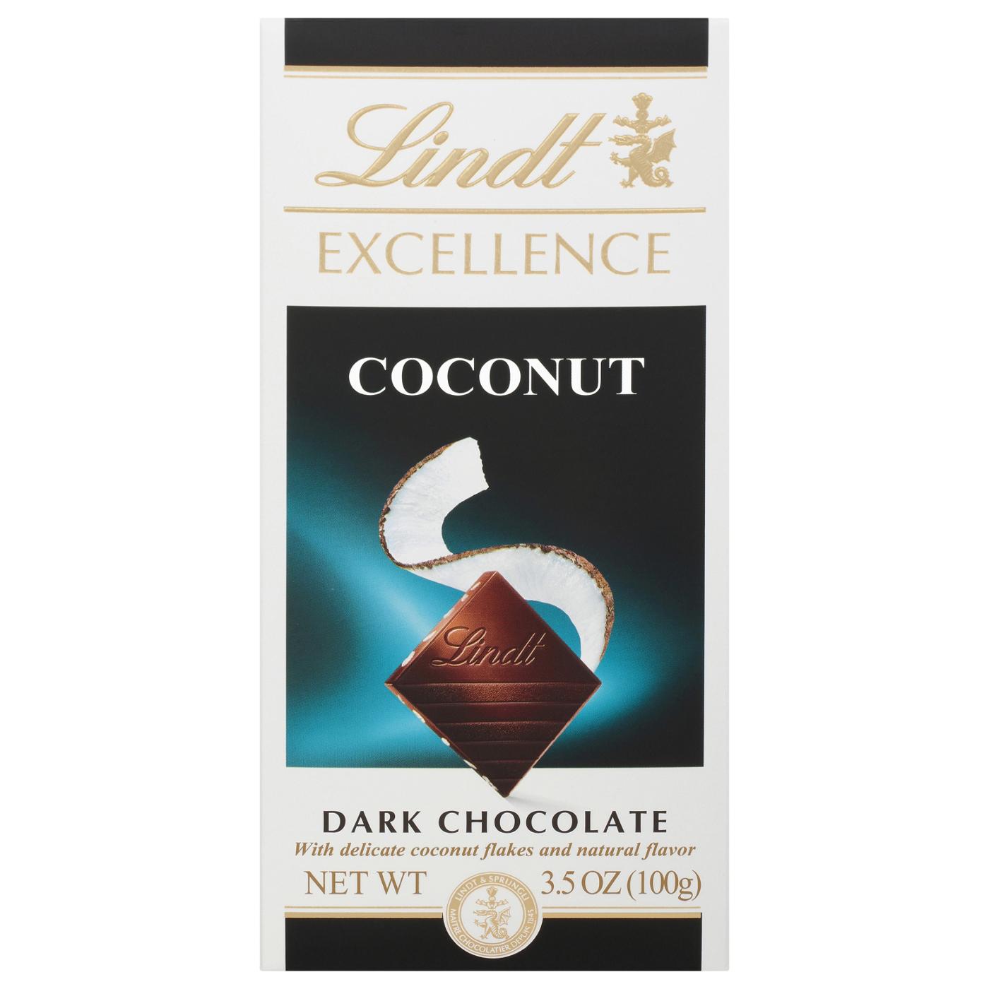 Lindt Excellence Coconut Dark Chocolate Bar; image 1 of 2