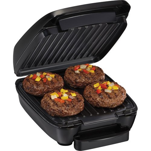 Hamilton Beach Black Indoor Grill with Removable Grids Shop Griddles