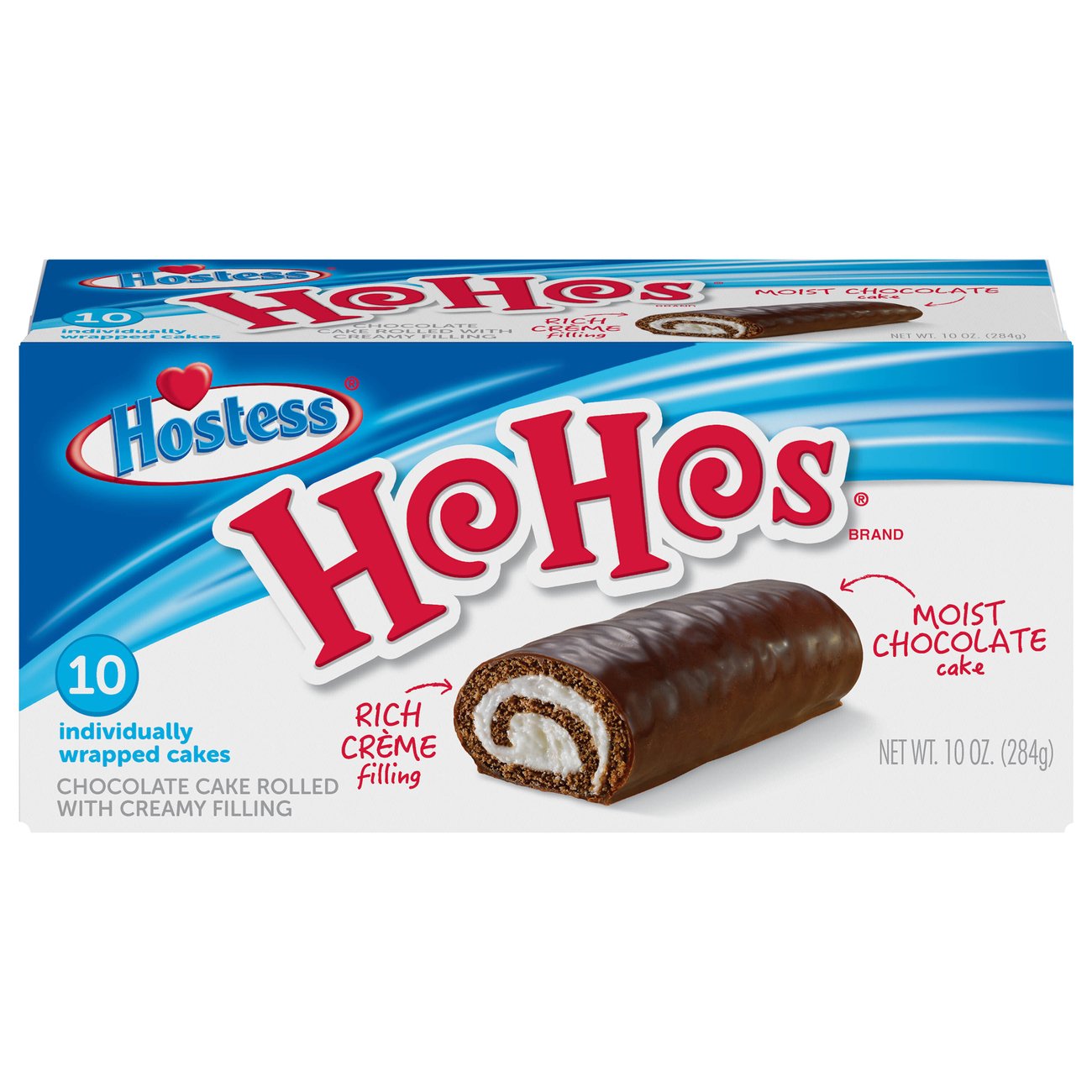 Hostess Ho Hos Chocolate Cake With Creamy Filling Rolled Shop Snack Cakes At H E B