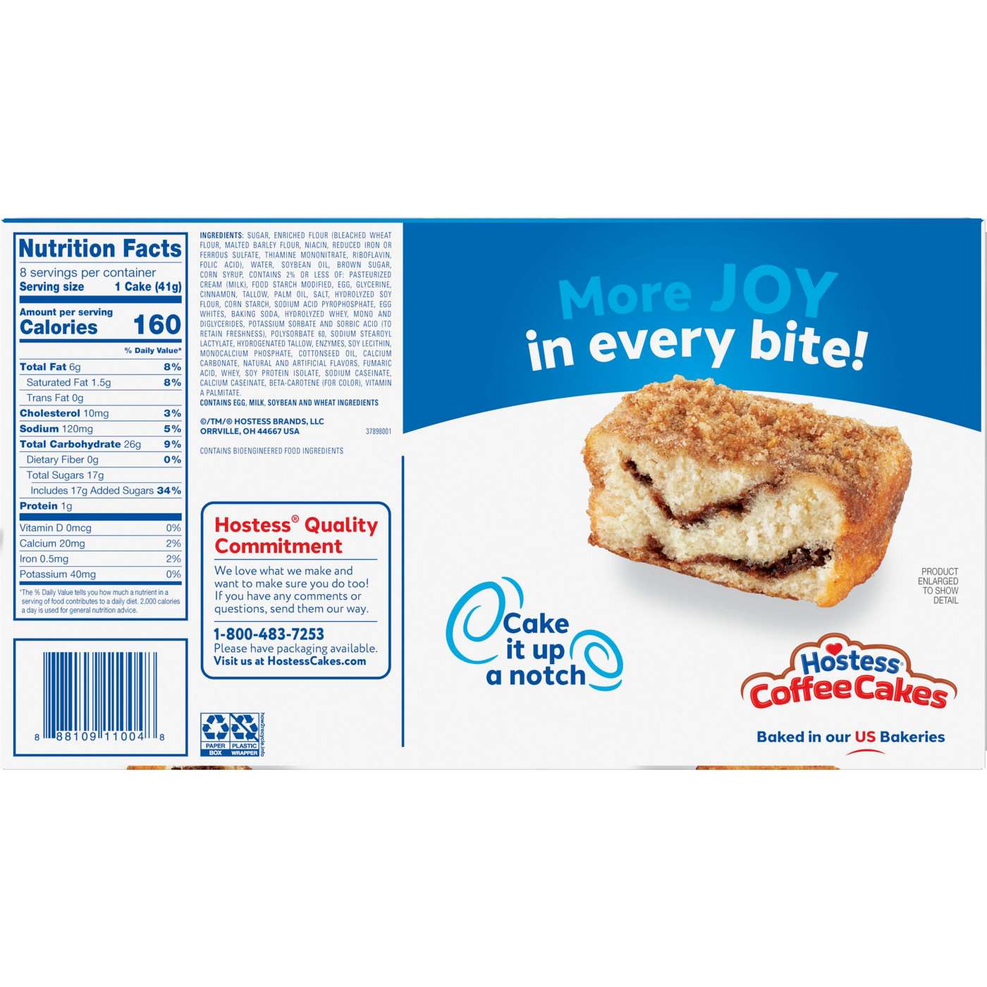 Hostess Cinnamon Streusel Coffee Cakes; image 6 of 7