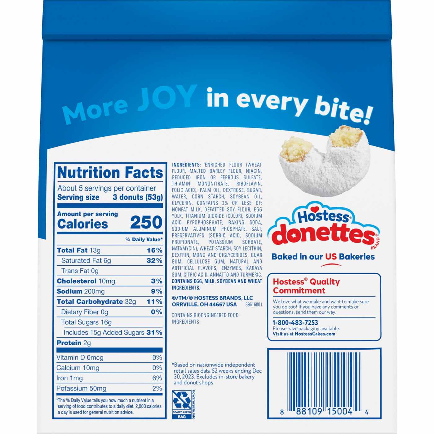 Hostess Donettes Powdered Mini Donuts; image 2 of 7