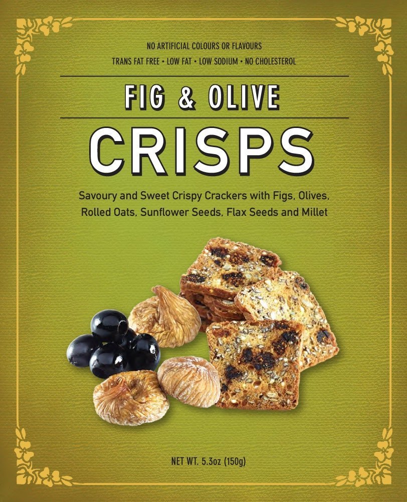 Poppy Industries Fig and Olive Mini Crisps Shop Crackers