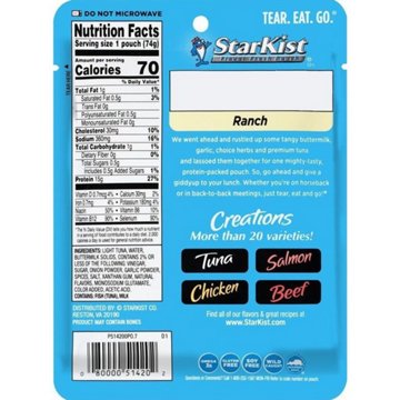 StarKist Tuna Creations Ranch Tuna Pouch, 2.6 oz