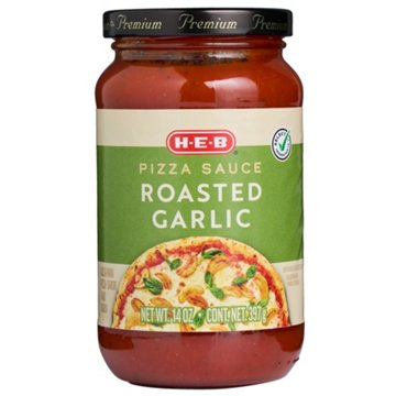H-E-B Roasted Garlic Pizza Sauce, 14 oz