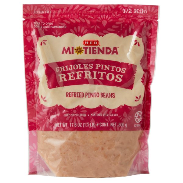 H-E-B Mi Tienda Frijoles Pintos Refritos Refried Beans, 17.6 oz