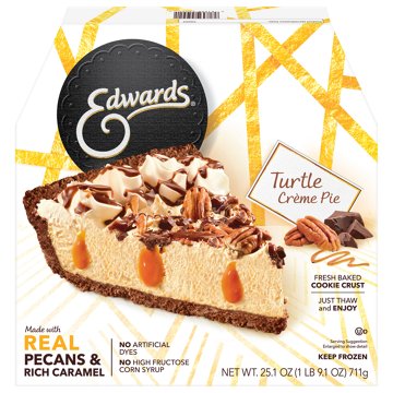 Edwards Premium Desserts Frozen Whole Turtle Creme Pie, 25.1 oz