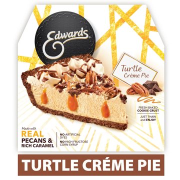 Edwards Premium Desserts Frozen Whole Turtle Creme Pie, 25.1 oz