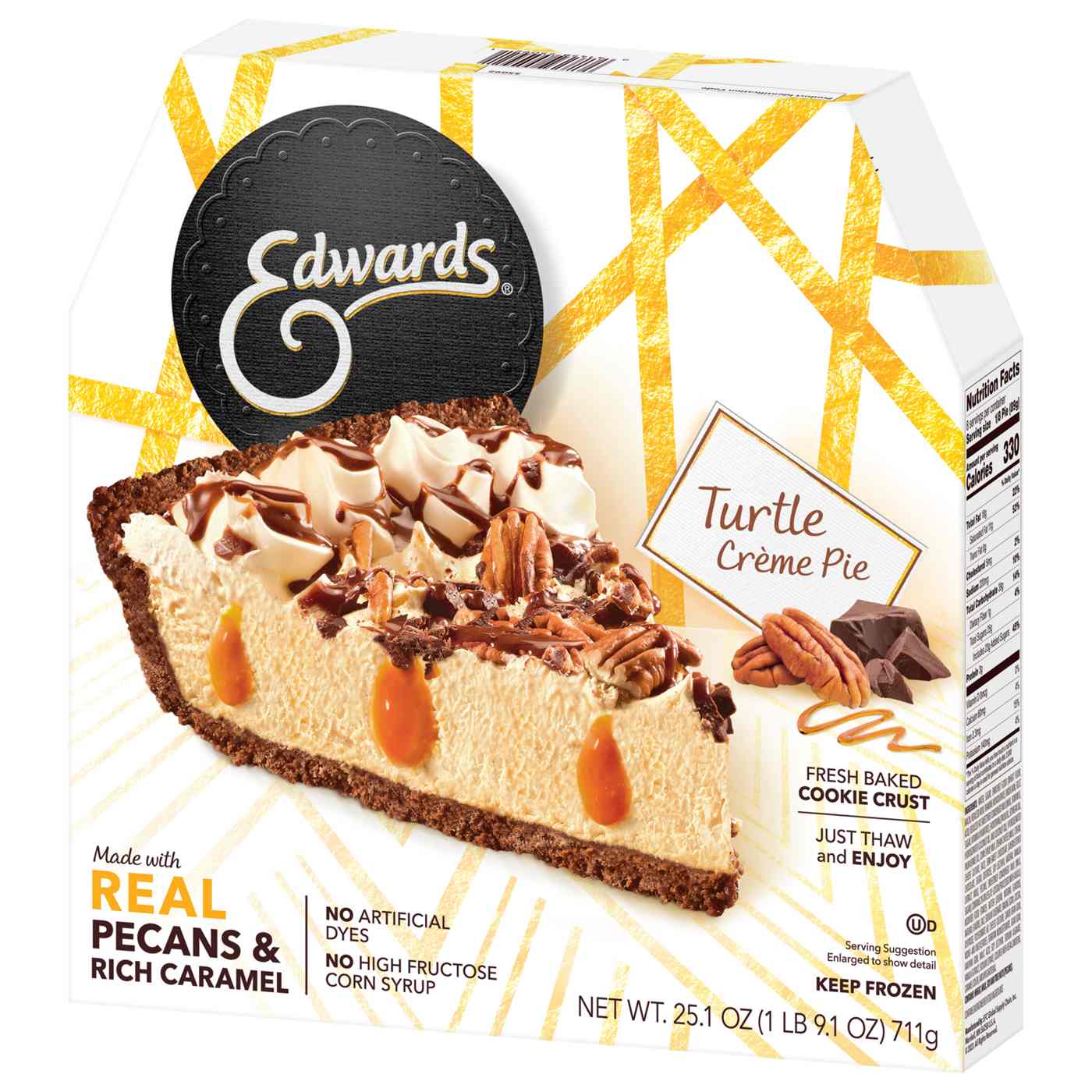 Edwards Premium Desserts Frozen Whole Turtle Creme Pie; image 8 of 10