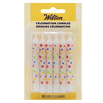 Wilton Sweet Dots Party Candles, 12 ct