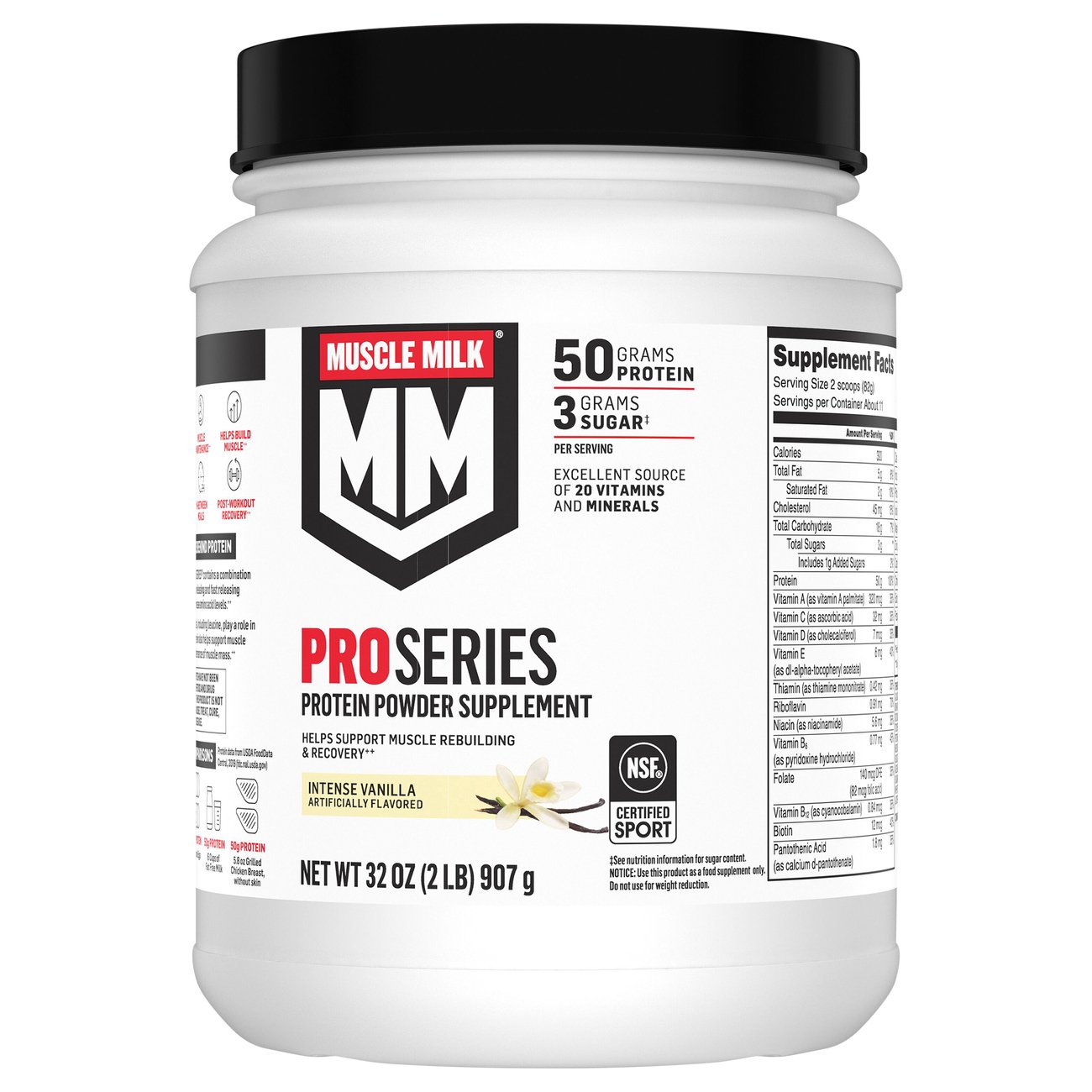 Muscle Milk Pro Series 50 Intense Vanilla Protein Powder - Shop Diet   Fitness at H-E-B