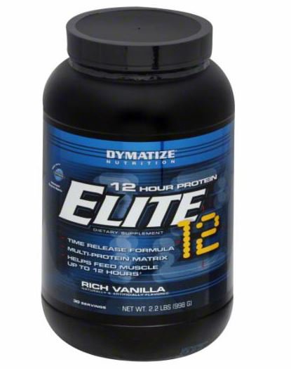 Dymatize Nutrition Elite 12 Hour Rich Vanilla Protein Powder Shop