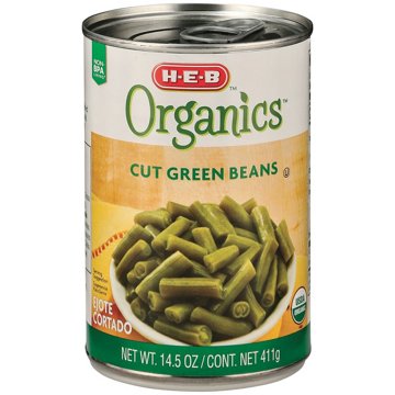 H-E-B Organics Cut Green Beans, 14.5 oz