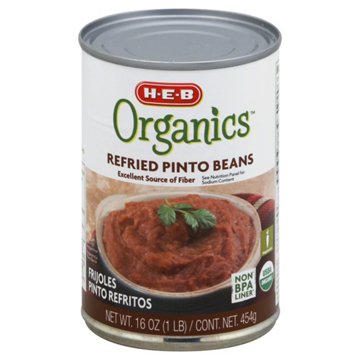 H-E-B Organics Refried Pinto Beans, 16 oz
